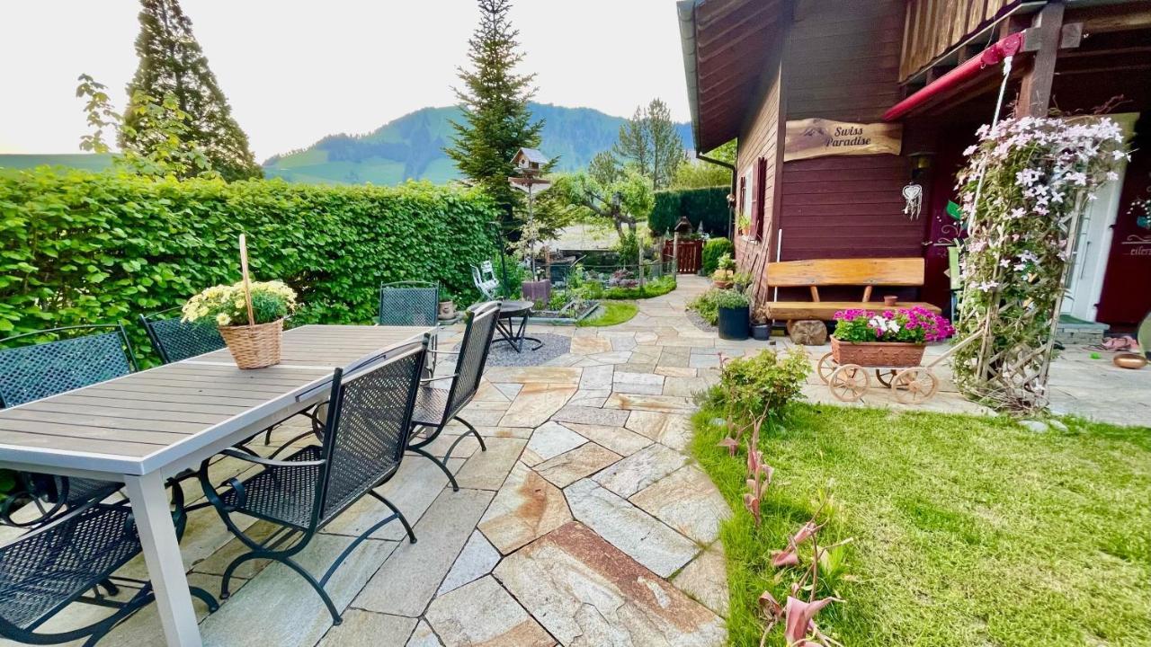 The Swiss Paradise 2 Apartment With Garden, Whirlpool, And Mountain Panorama Wirzweli エクステリア 写真
