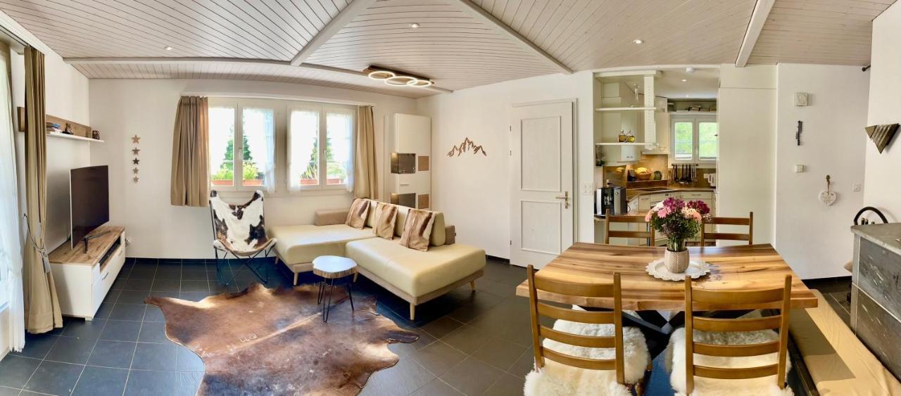 The Swiss Paradise 2 Apartment With Garden, Whirlpool, And Mountain Panorama Wirzweli エクステリア 写真