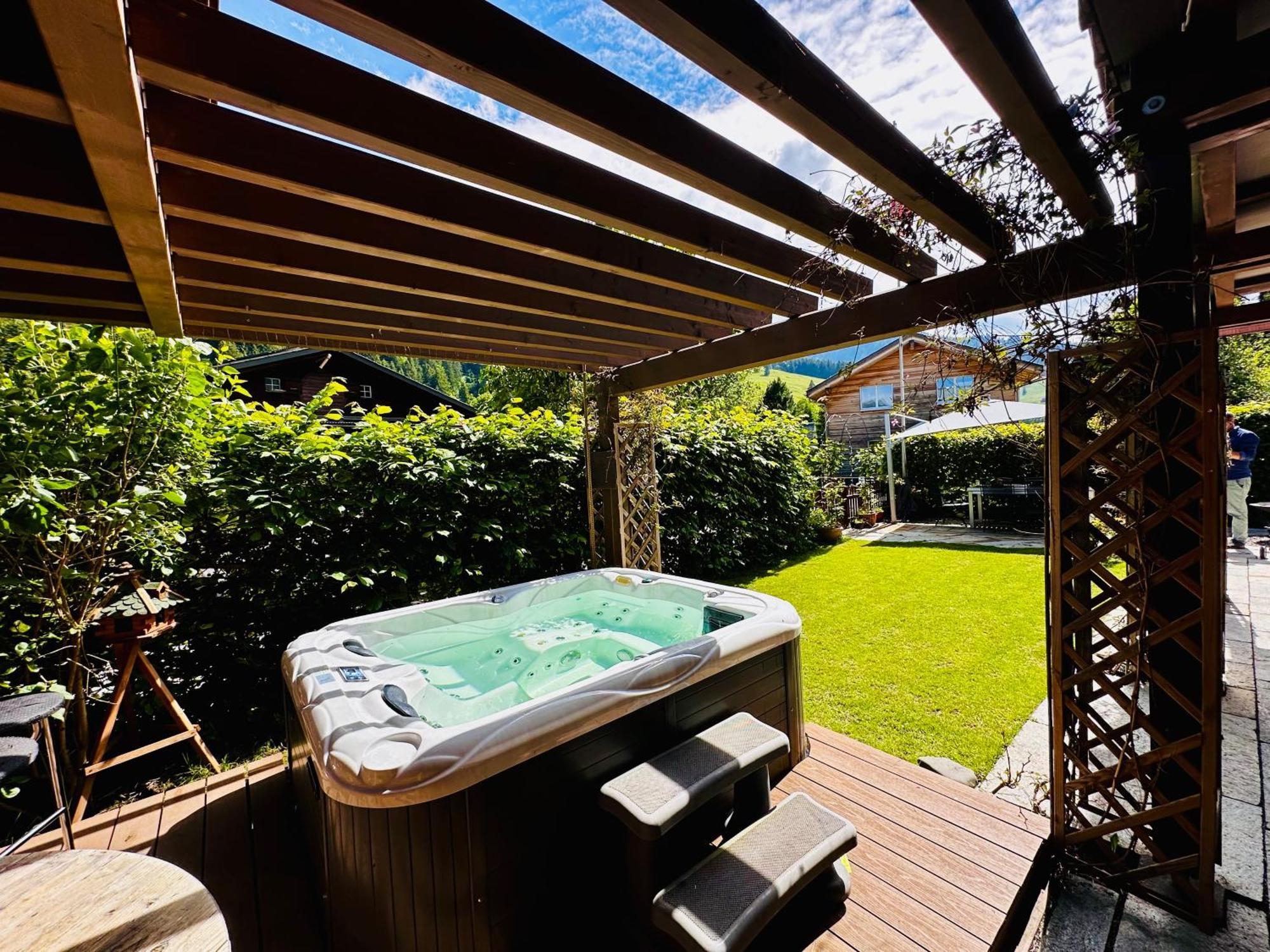 The Swiss Paradise 2 Apartment With Garden, Whirlpool, And Mountain Panorama Wirzweli エクステリア 写真