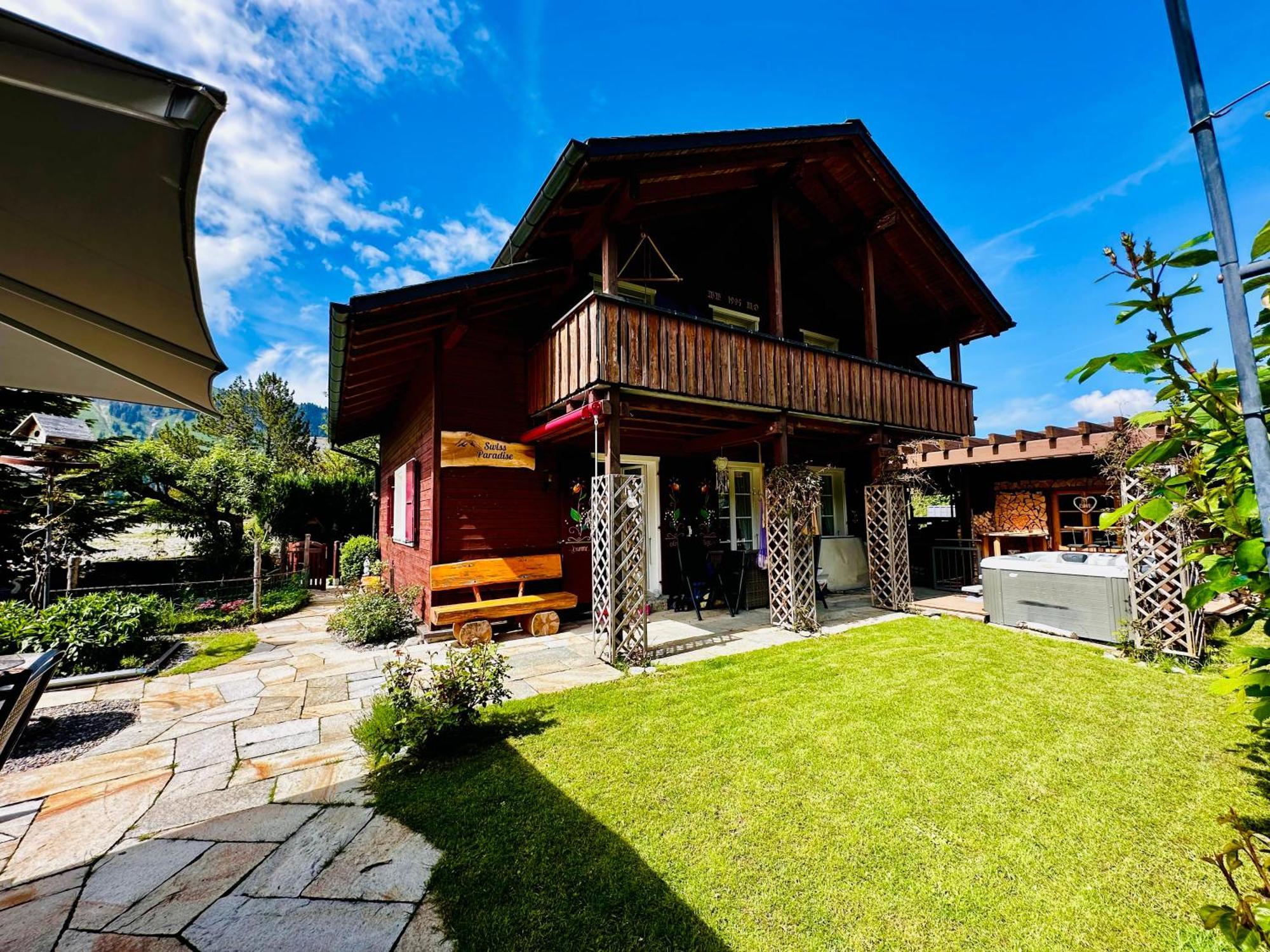The Swiss Paradise 2 Apartment With Garden, Whirlpool, And Mountain Panorama Wirzweli エクステリア 写真