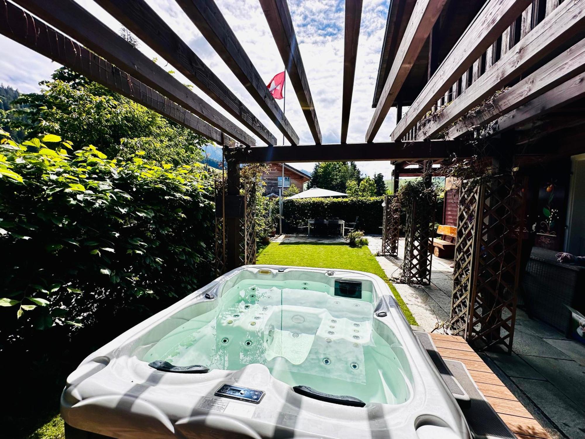 The Swiss Paradise 2 Apartment With Garden, Whirlpool, And Mountain Panorama Wirzweli エクステリア 写真